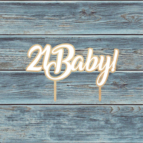 21 Baby Cake Topper
