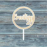 Personalised 21 Circle Cake Topper