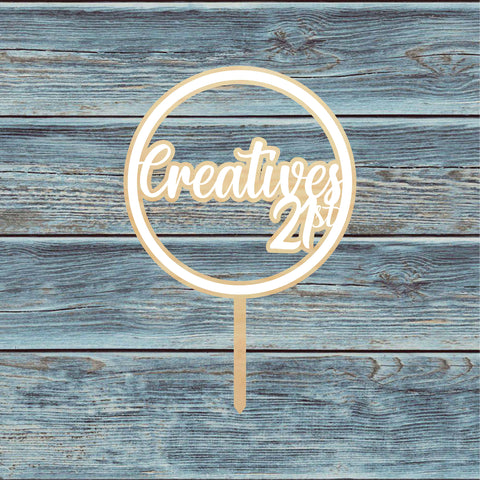 Personalised 21 Circle Cake Topper