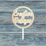 Wedding Personalised Circle Cake Topper