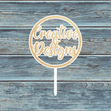Wedding Personalised Circle Cake Topper