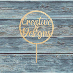 Wedding Personalised Circle Cake Topper
