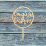 Wedding Personalised Circle Cake Topper