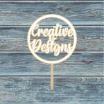 Wedding Personalised Circle Cake Topper
