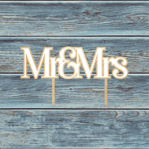 Mr & Mrs Cake Topper