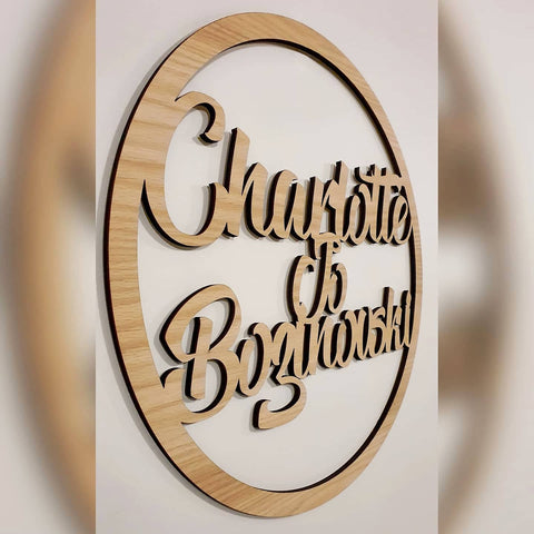 Personalised Red-Oak Plywood Sign