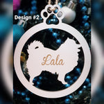 Dog christmas ornament