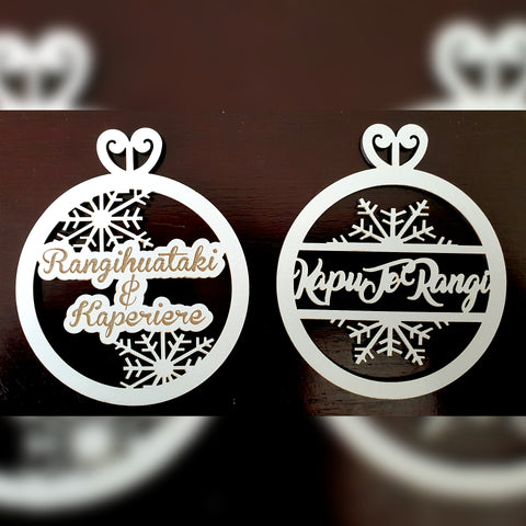 Christmas engraved ornaments